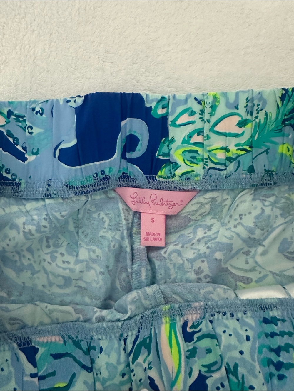 Lilly Pulitzer Blue Multi Printed Palazzo Pants - Picture 2 of 3